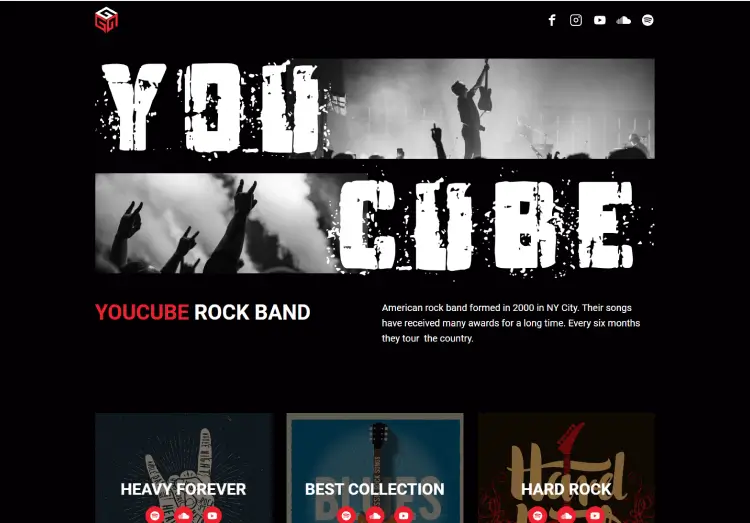 Website Builder | In just a few minutes, easily create your website - Rock Band