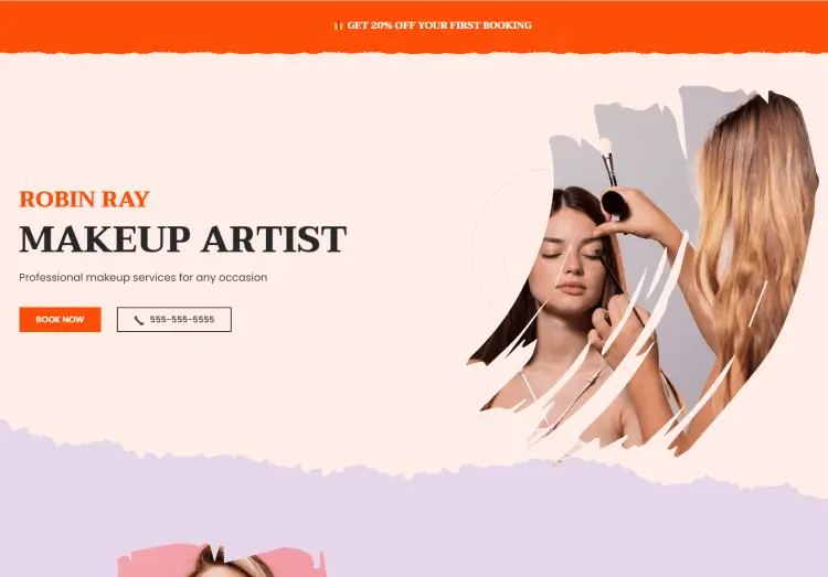 Website Builder | In just a few minutes, easily create your website - Makeup Artist