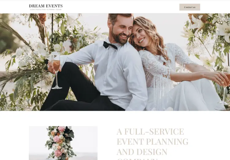 Website Builder | In just a few minutes, easily create your website - Wedding